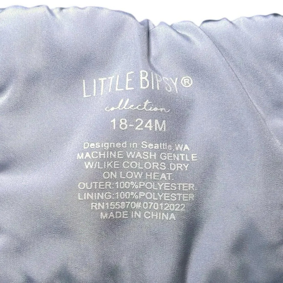 Little Bipsy Ice Gray Sherpa Lined puffer vest Outerwear Toddler 18 to 24 months - Picture 6 of 7